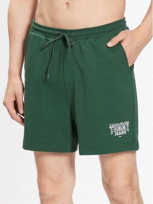 Спортни шорти Tommy Jeans зелено