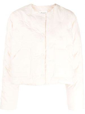 Péřová bunda s výšivkou Bonpoint bílá