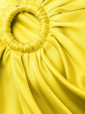 Vestito lungo in viscosa con motivo a stelle Stella Mccartney giallo