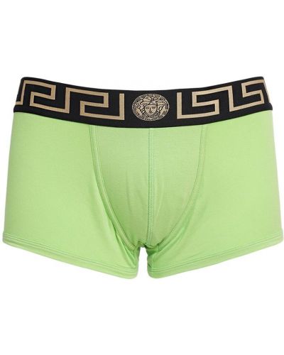 Boxeri din bumbac Versace Underwear verde