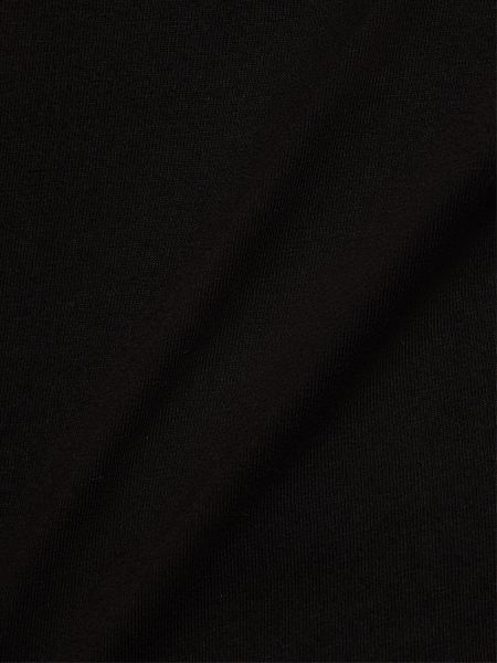 Džersis medvilninis marškinėliai Agolde juoda
