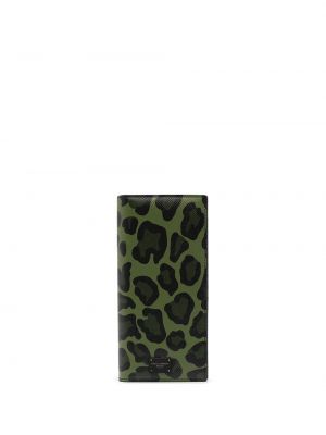 Cartera con estampado animal print Dolce & Gabbana verde