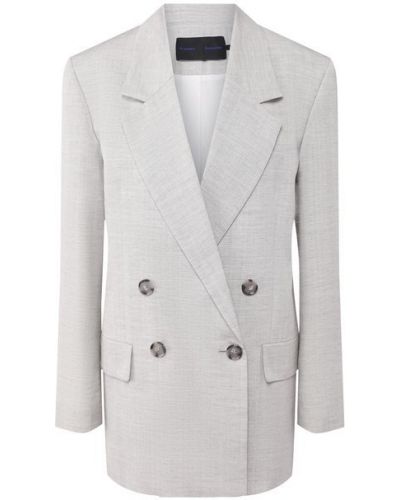Двубортный пиджак Proenza Schouler, серый