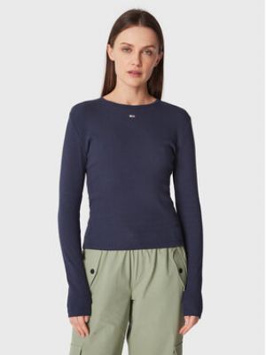 Tommy Jeans Halenka Essential DW0DW14277 Tmavomodrá Slim Fit