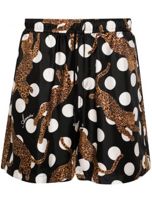 Gepunktete shorts mit print mit leopardenmuster Amiri