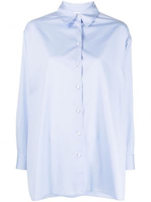 Oversized bavlnená košeľa Aspesi modrá