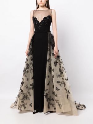 Sukienka wieczorowa z koralikami Saiid Kobeisy czarna