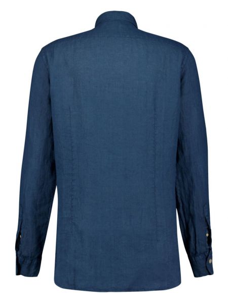Lininė marškiniai Boglioli mėlyna