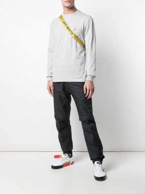 Camiseta de manga larga manga larga Palace gris