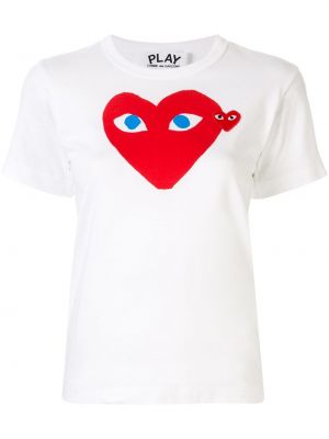 T-shirt Comme Des Garçons Play Bianco