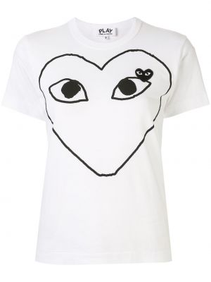 T-shirt Comme Des Garçons Play bianco