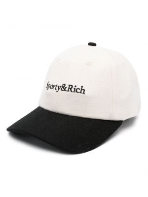 Вълнена шапка с козирки бродирана Sporty & Rich