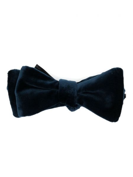 Aksamitny krawat z kokardką Paul Smith niebieski