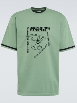 Kokvilnas t-krekls džersija Jacquemus balts
