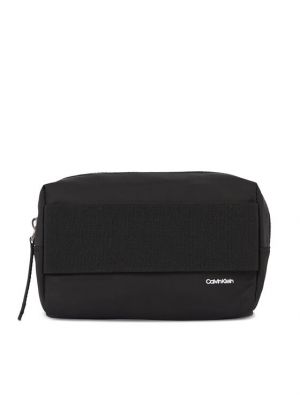 Najlonska kozmetička torbica bootcut Calvin Klein crna