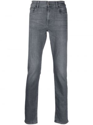 Slim fit skinny jeans 7 For All Mankind grau