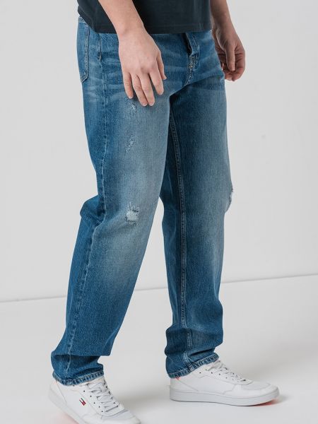Джинсы свободного кроя с карманами Pepe Jeans London синие