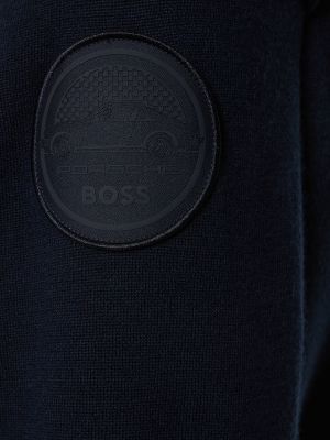 Vuneni džemper s patentnim zatvaračem Boss plava