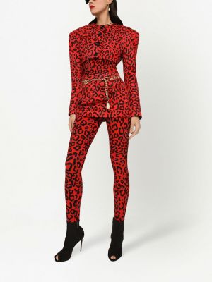 Jupe à imprimé à imprimé léopard Dolce & Gabbana