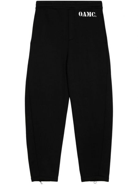 Bavlnené teplákové nohavice Oamc čierna