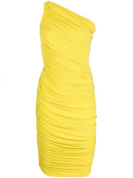 Αμάνικη μίντι φόρεμα Norma Kamali κίτρινο