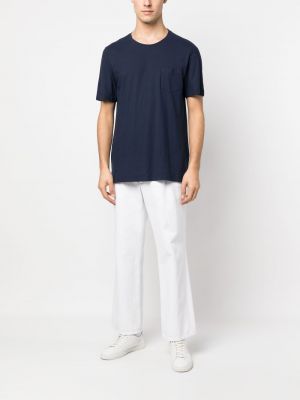 T-shirt en coton avec poches Massimo Alba bleu