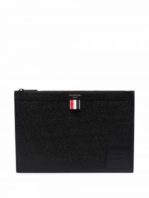 Кожени чанта тип „портмоне“ Thom Browne черно