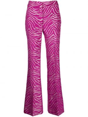 Pantaloni cu picior drept cu imagine cu model zebră Genny