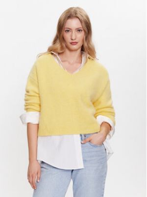 Жовтий светр вільного крою American Vintage