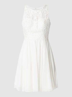 Sukienka szyfonowa z siateczką Laona biała