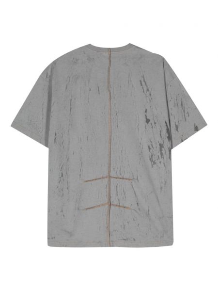 T-shirt plissé Diesel gris