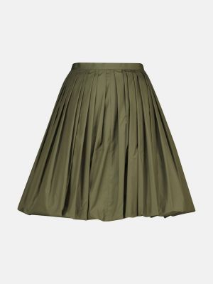 Хлопковая юбка мини Alaïa зеленая