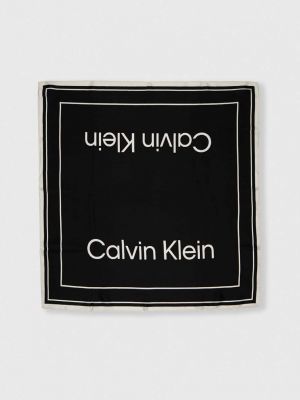 Jedwabna chusta Calvin Klein czarna