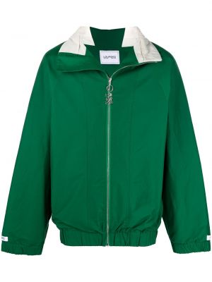 Chaqueta bomber con cremallera Lourdes verde