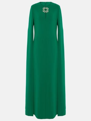 Украшенное платье из кади Elie Saab зеленый