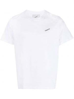 Bavlnené tričko s potlačou Coperni biela