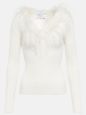 Pletený svetr z peří Giuseppe Di Morabito bílý