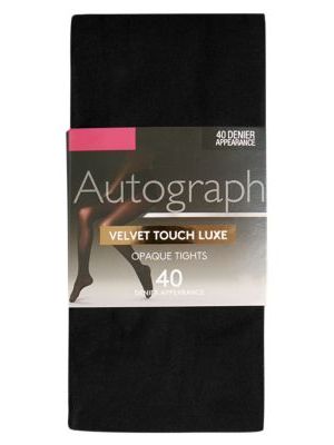 Womens Autograph 40 Denier Velvet Touch Luxe Tights - Black, Black
