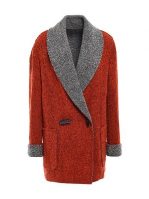 Cappotto di lana in lana d'alpaca mohair Missoni rosso