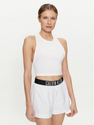 Haut slim Calvin Klein Swimwear blanc