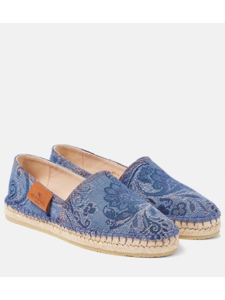 Jakarlı espadril Etro mavi