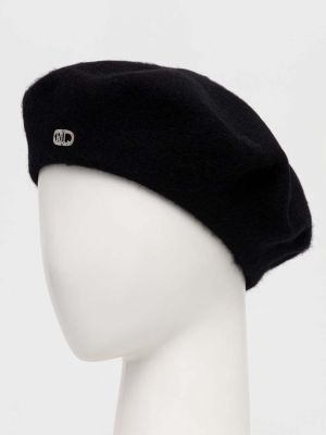 Czarny beret wełniany Lauren Ralph Lauren