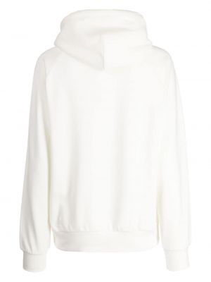 Kokvilnas kapučdžemperis ar apdruku Chocoolate balts