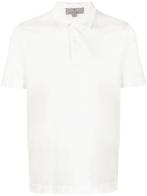 Плетена поло тениска Canali бяло