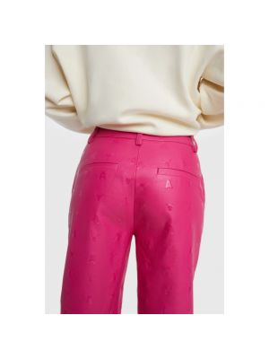 Pantalones chinos de cuero de cuero sintético Alix The Label rosa