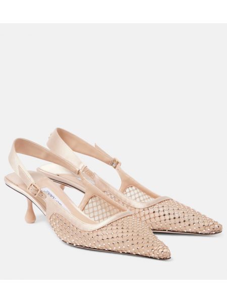 Slingback mesh pumps Jimmy Choo rosa