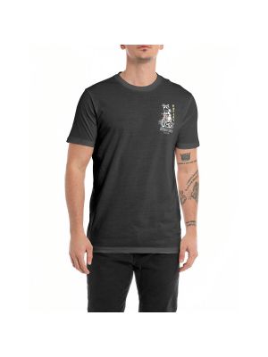 Camiseta con estampado Replay negro