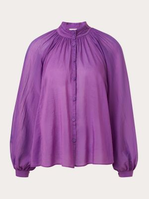 Camisa de algodón Forte Forte violeta