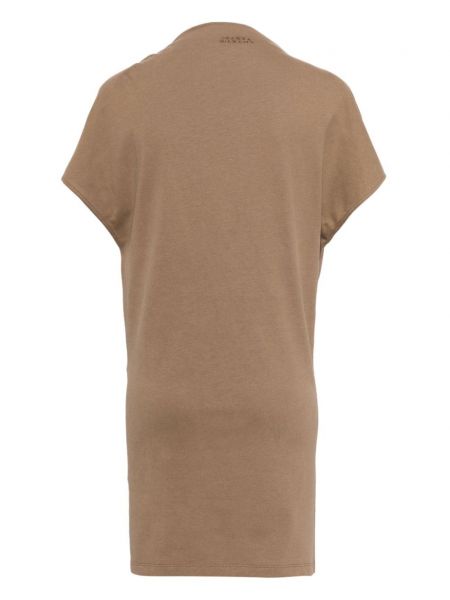 Bavlněné šaty Isabel Marant hnědé