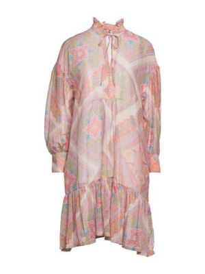 Mini vestido de seda de algodón Caliban rosa
